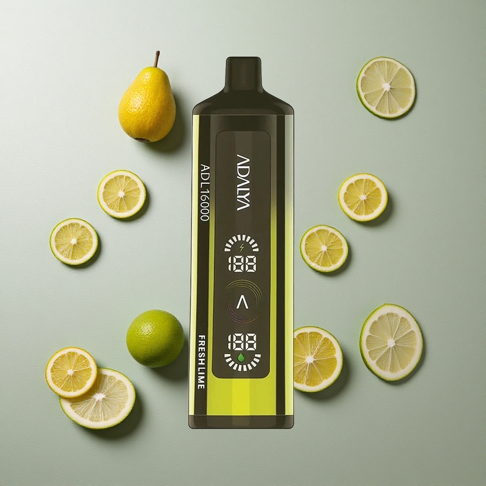 Adalya ADL 16000 PRO Puffs Vape Desechable Lima Fresca Pantalla Digital Colombia wholesale