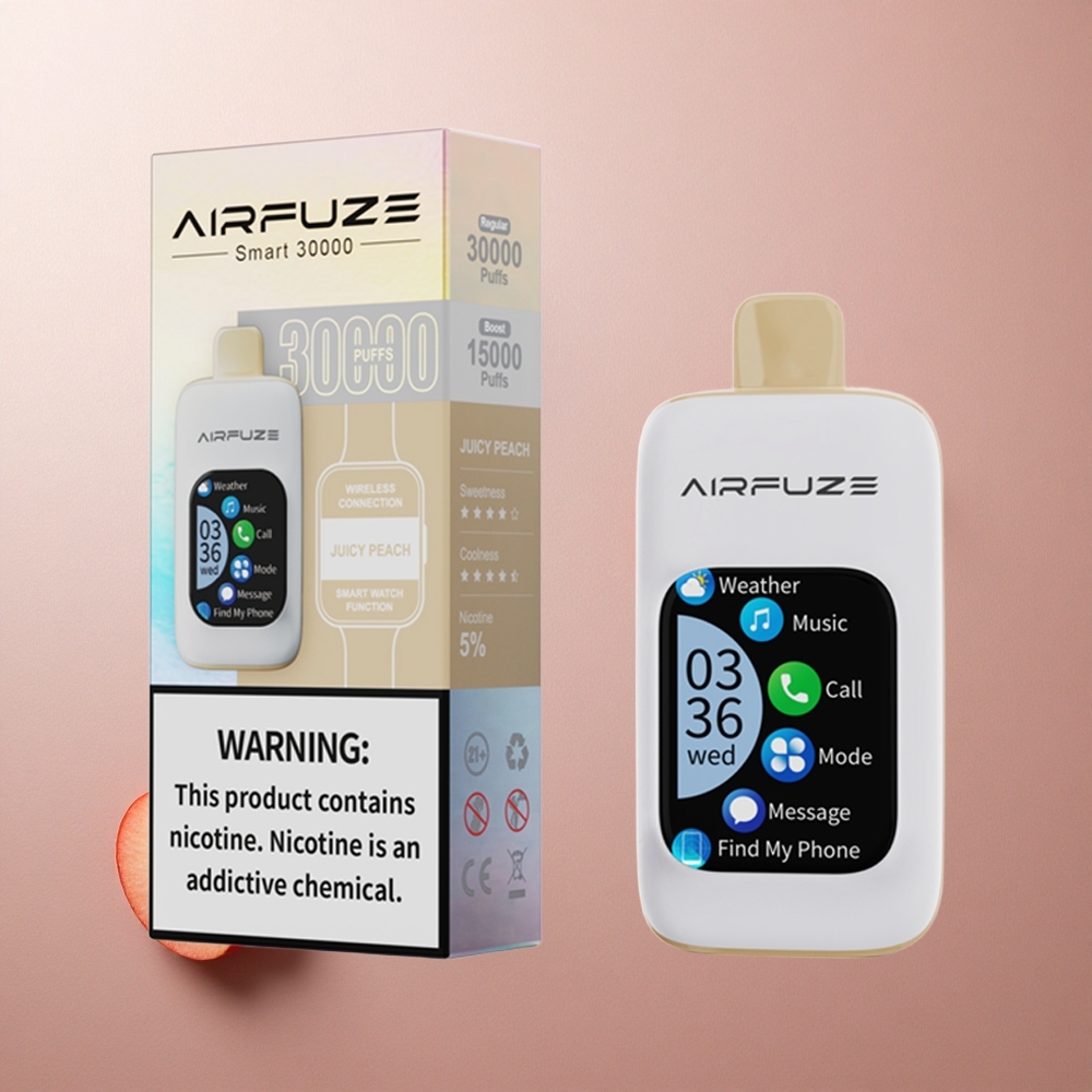 AirFuze Smart 30000 Puffs Melocotón Jugoso Pantalla Táctil Colombia wholesale