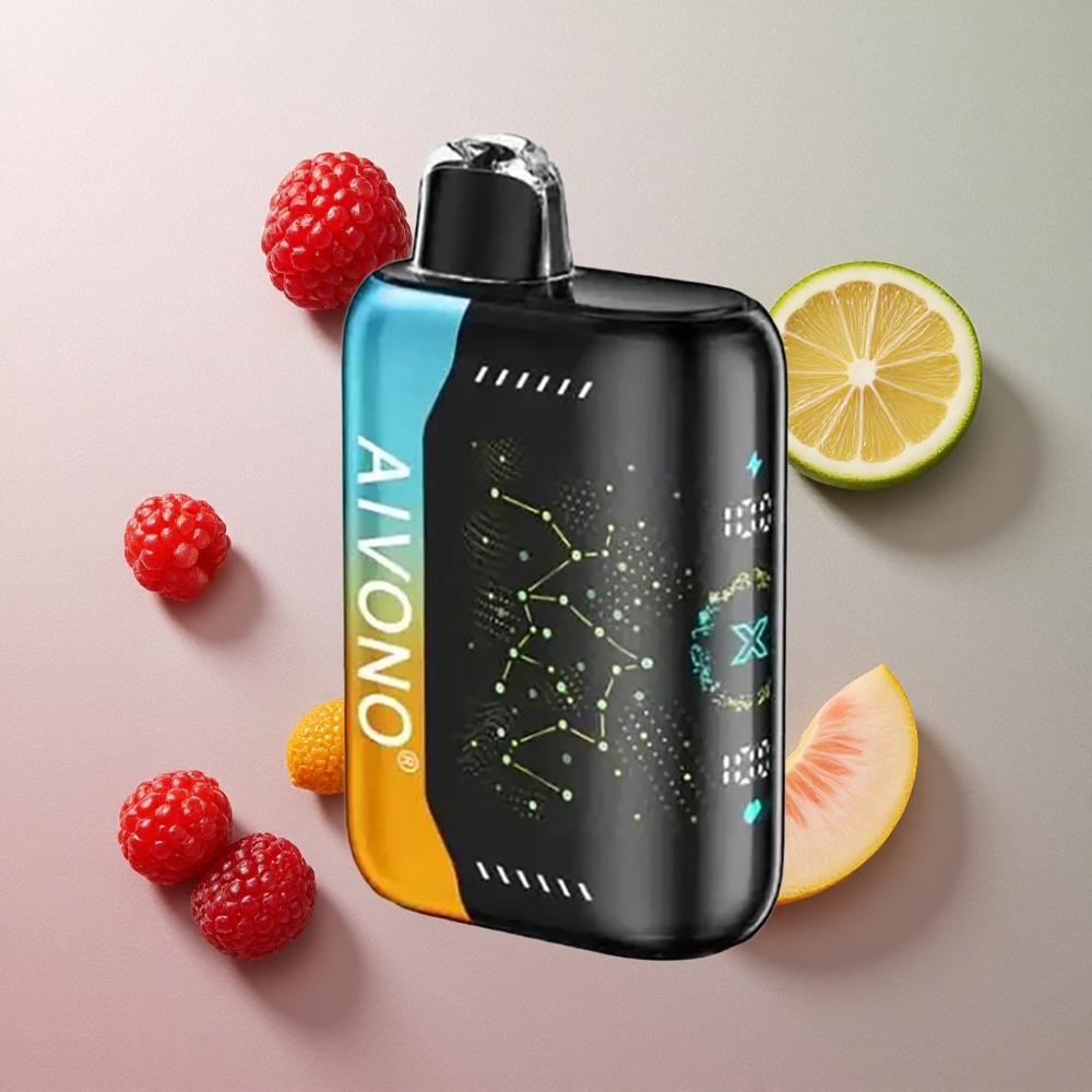 Aivono Aim Boom 25000 Puffs Frambuesa Melocotón Lima Capacidad de E-Líquido 28ml Colombia wholesale
