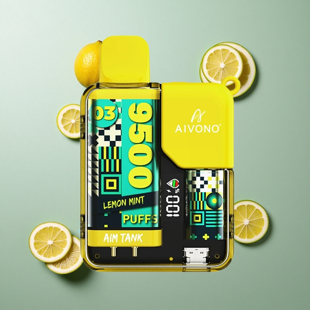 Aivono Aim Tank 9500 Puffs Menta Limón 18ml Capacidad Colombia wholesale