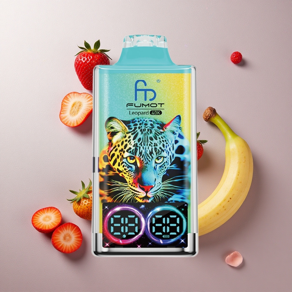 Fumot Leopard 40K Puffs Fresa Plátano Pantalla Digital Colombia wholesale