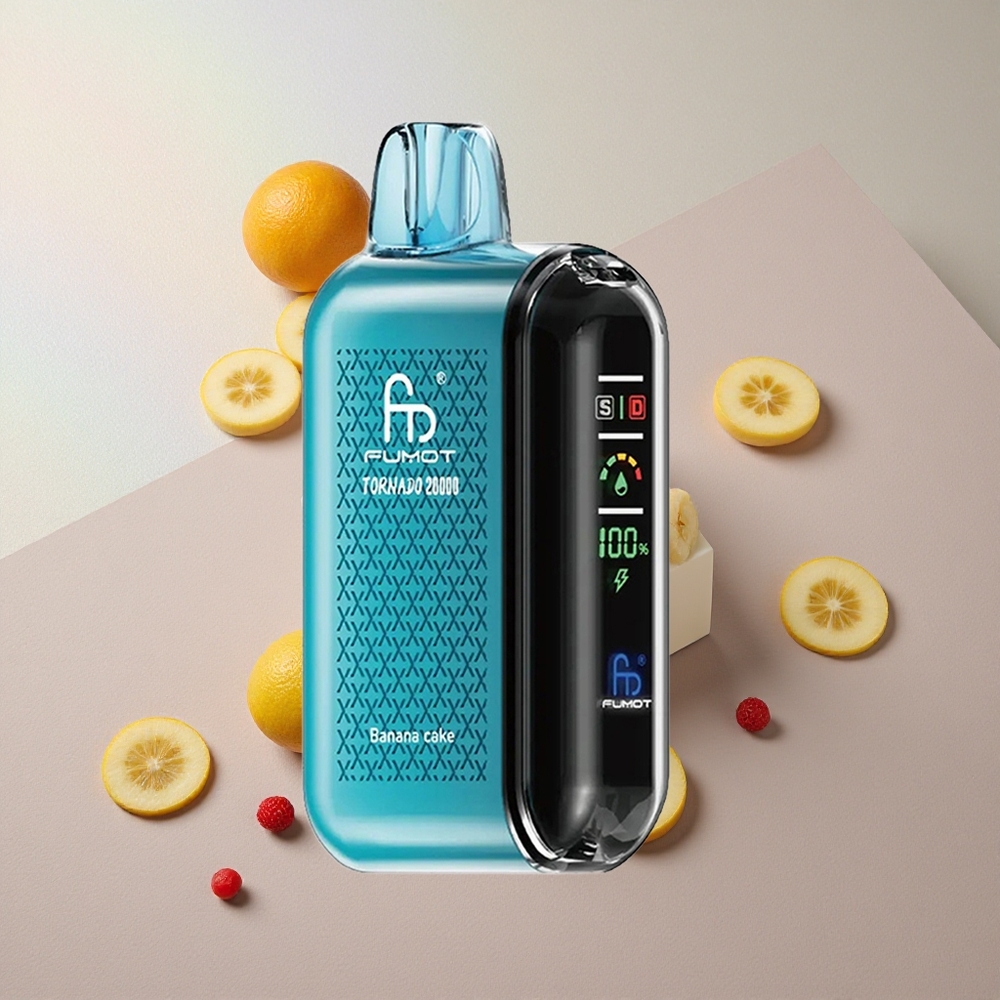 Fumot Tornado 20000 Puffs Pastel de Plátano 20ml Capacidad Colombia wholesale
