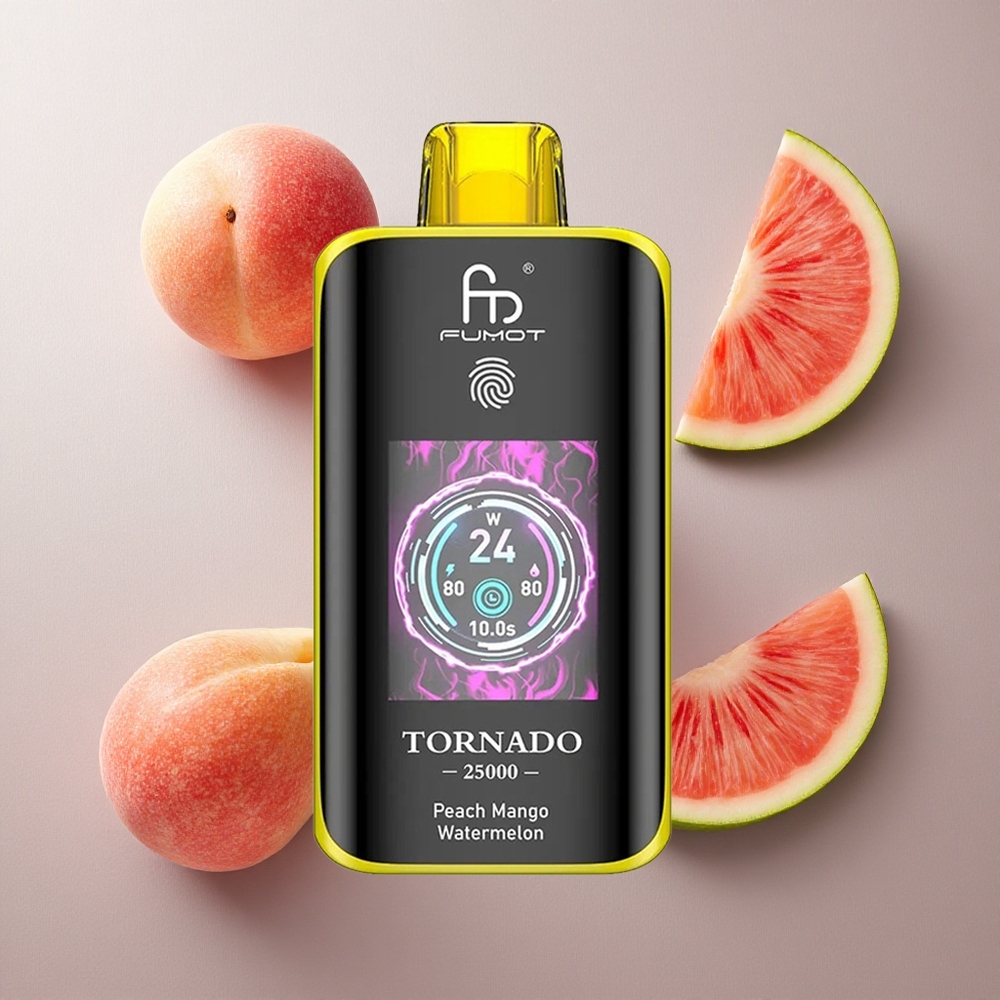 Fumot Tornado 25000 Puffs Durazno Mango Sandía Pantalla HD Colombia wholesale
