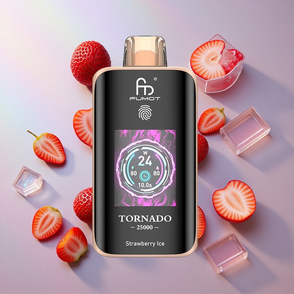 Fumot Tornado 25000 Puffs Fresa Helada Pantalla HD Colombia wholesale