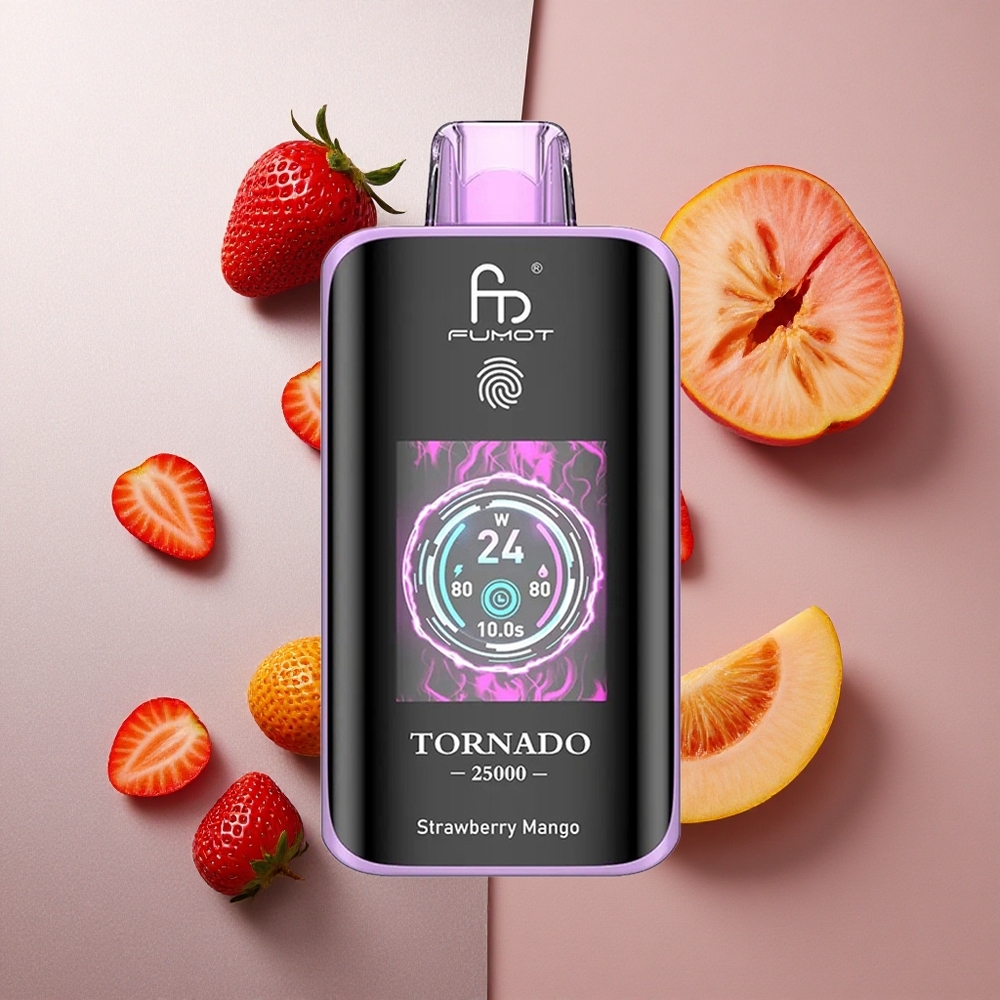 Fumot Tornado 25000 Puffs Fresa Mango Pantalla HD Colombia wholesale