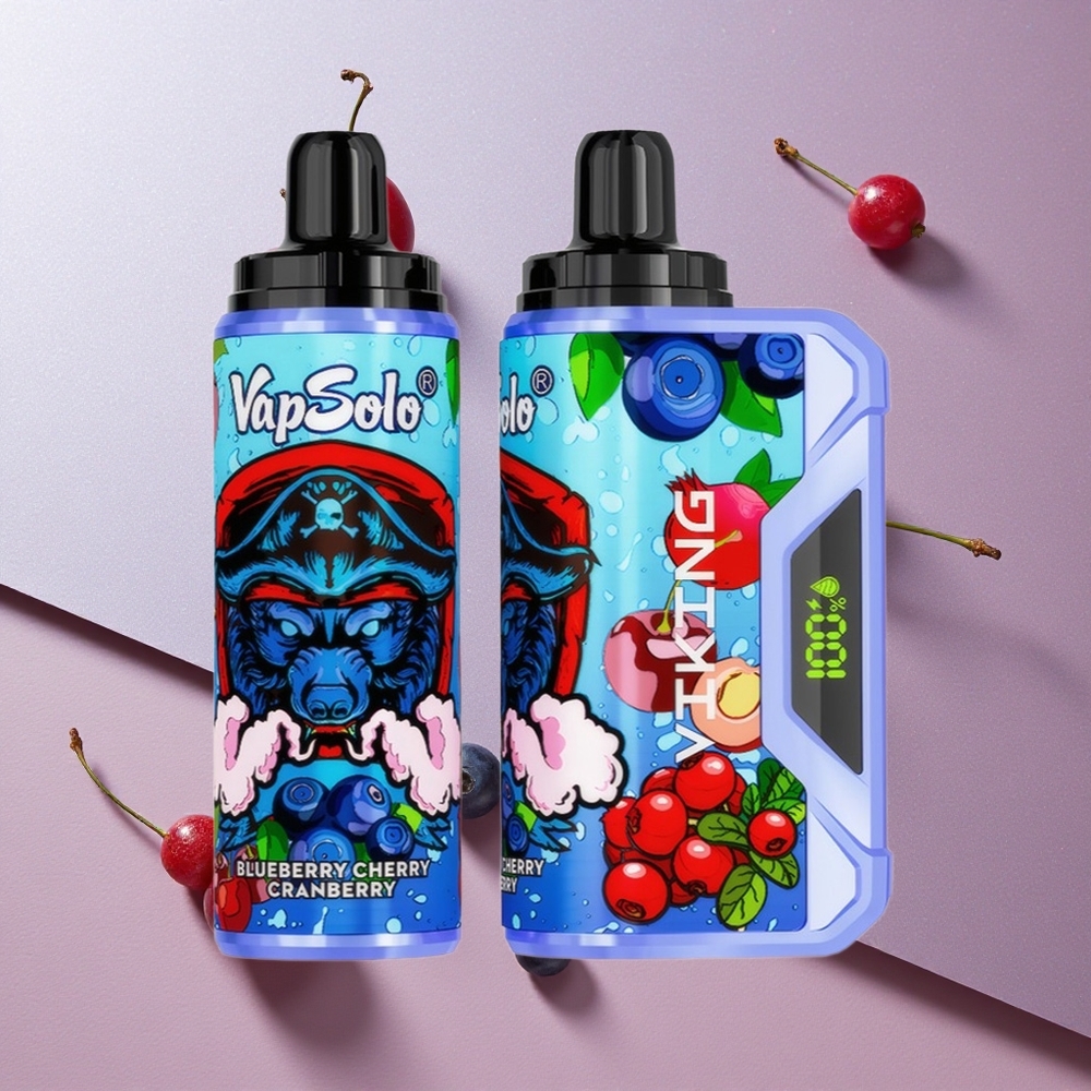VapSolo VIKING 12000 Puffs Arándano Cereza Azul Pantalla LED Colombia wholesale