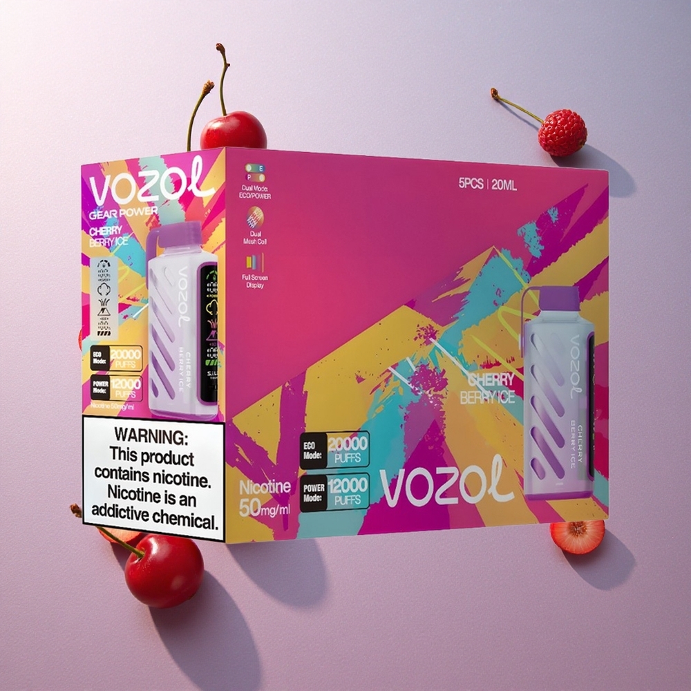 VOZOL Gear Power 20000 Puffs Cereza Baya Helada Pantalla Completa Colombia wholesale