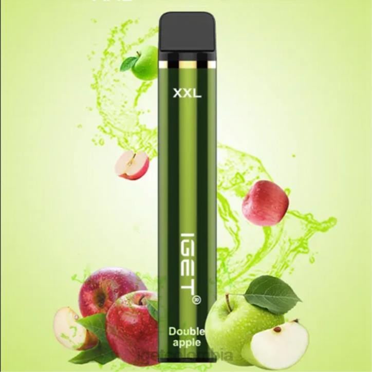 H6DP512 IGET xxl - 1800 inhalaciones manzana doble Store