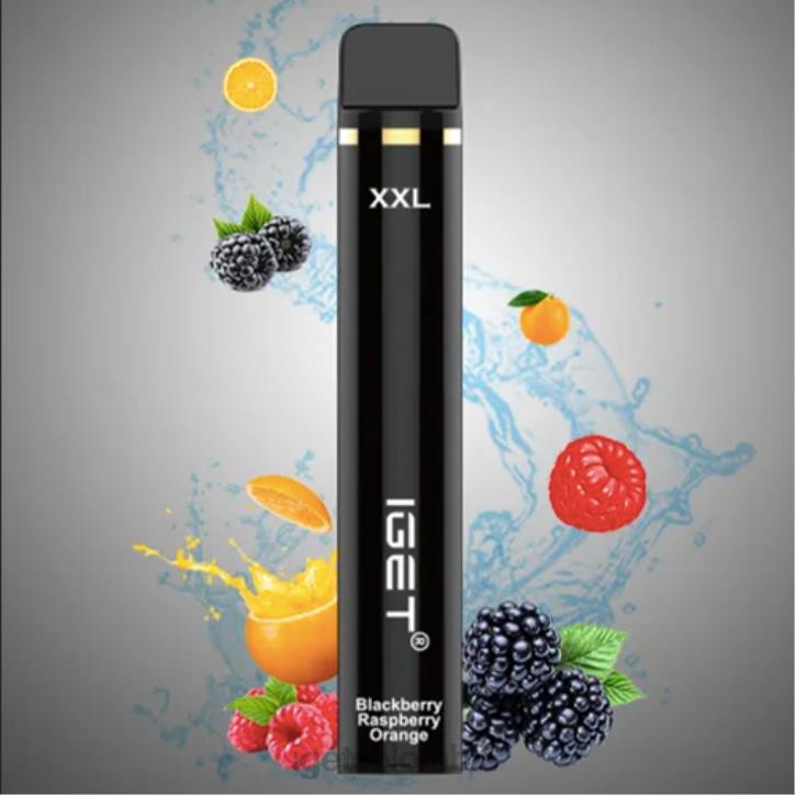 H6DP645 IGET xxl - 1800 inhalaciones mora frambuesa naranja Bar Vape Online