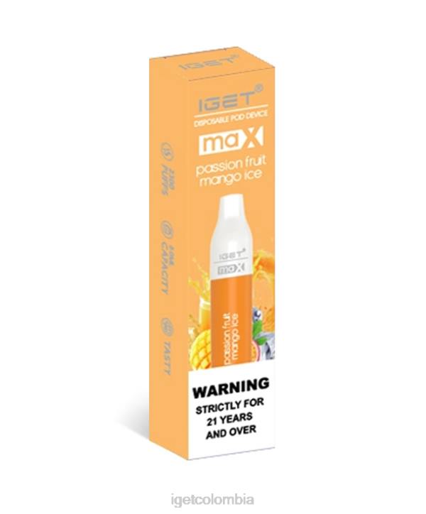 H6DP87 tengo máximo hielo de mango y maracuyá Iget Vape Store