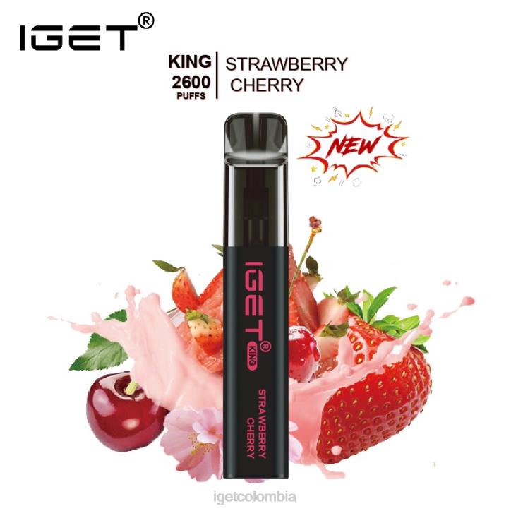 H6DP574 rey IGET - 2600 inhalaciones cereza fresa Bar Vape Online