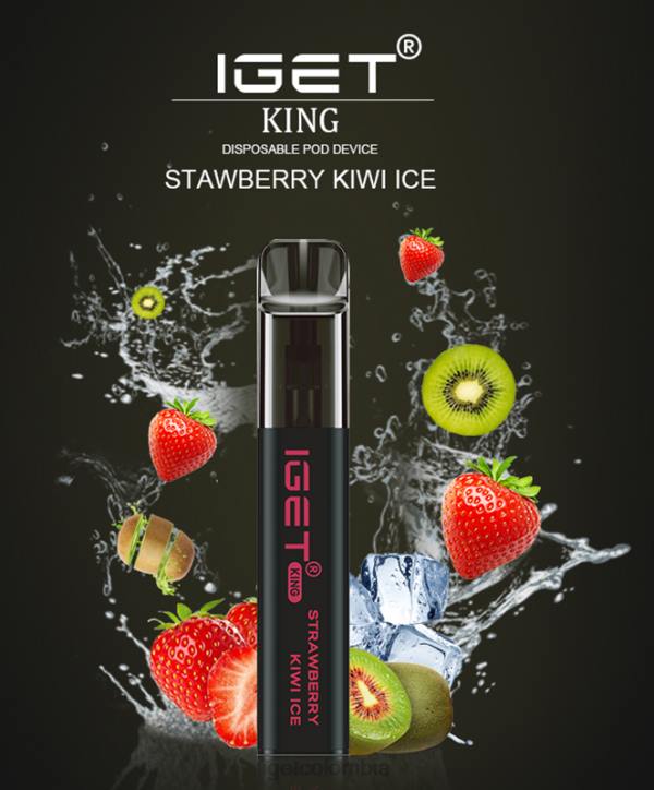 H6DP598 rey IGET - 2600 inhalaciones hielo de fresa y kiwi Store