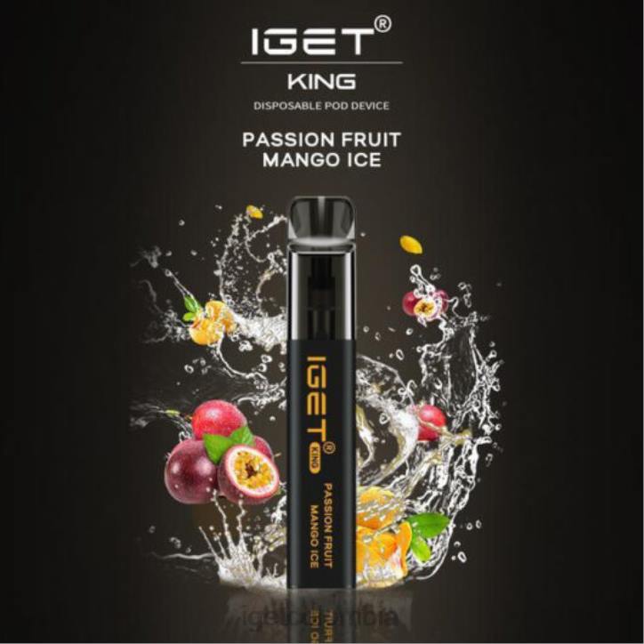 H6DP625 rey IGET - 2600 inhalaciones hielo de mango y maracuyá Vape