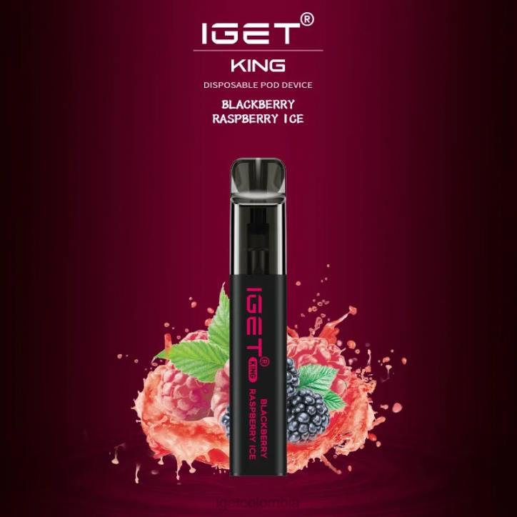 H6DP636 rey IGET - 2600 inhalaciones hielo de frambuesa y mora Bar Vape Online