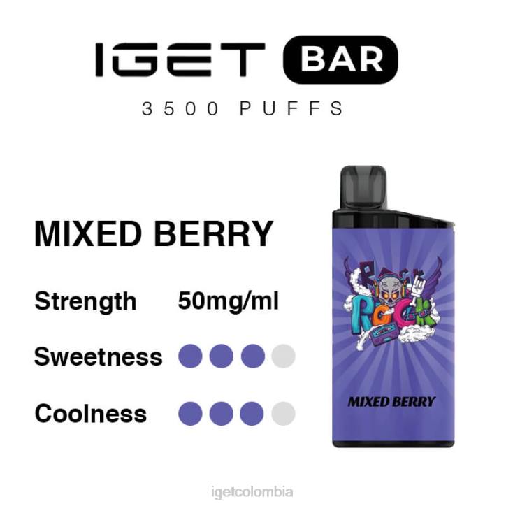 H6DP283 barra IGET 3500 inhalaciones mezcla de baya Vape Online