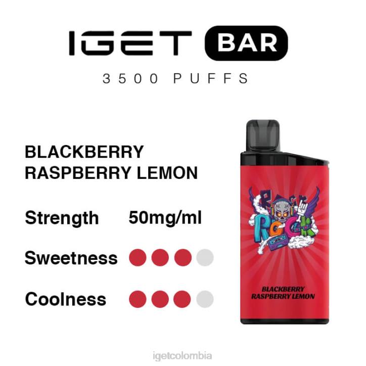 H6DP296 barra IGET 3500 inhalaciones mora frambuesa limón Online