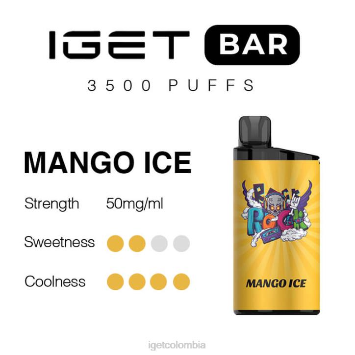 H6DP299 barra IGET 3500 inhalaciones hielo de mango Colombia