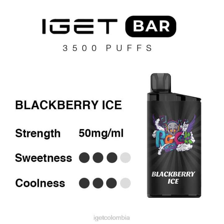 H6DP301 barra IGET 3500 inhalaciones hielo de mora Vape