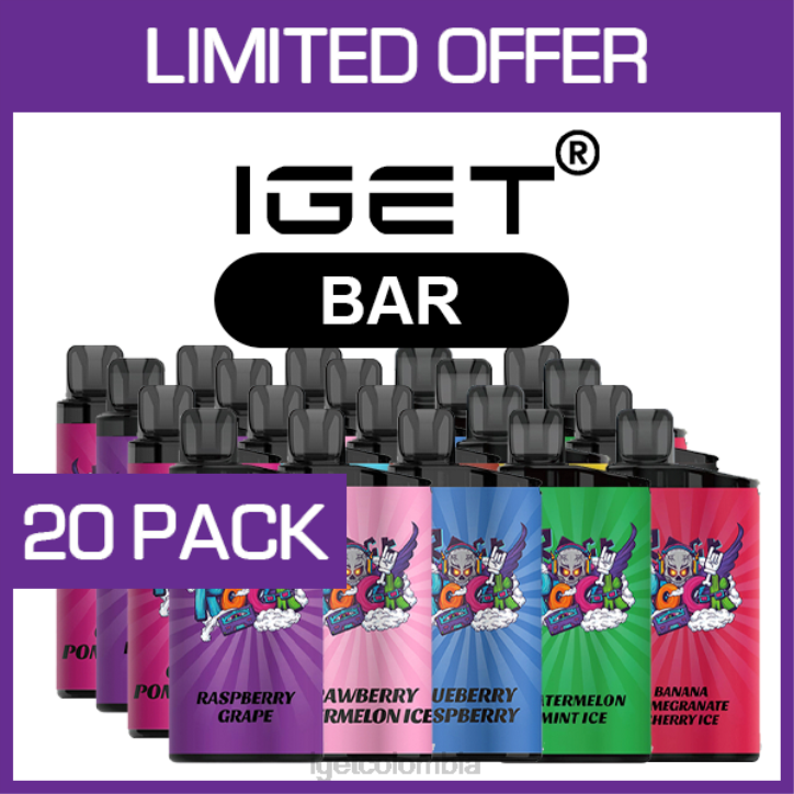 H6DP483 barra IGET - 3500 inhalaciones - paquete de 20 Bar