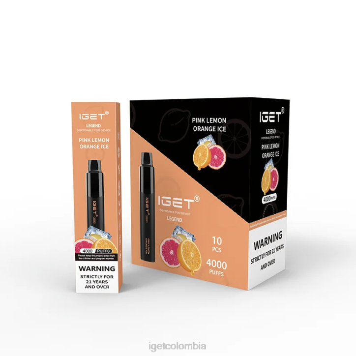 H6DP321 IGET Legend 4000 bocanadas. hielo de naranja limón rosa Online
