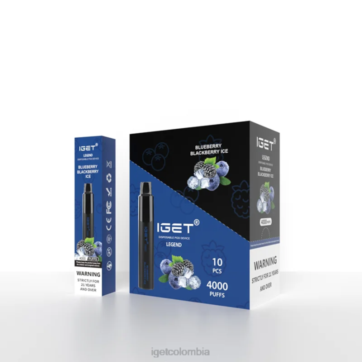 H6DP325 IGET Legend 4000 bocanadas. arándano, mora, hielo Bar