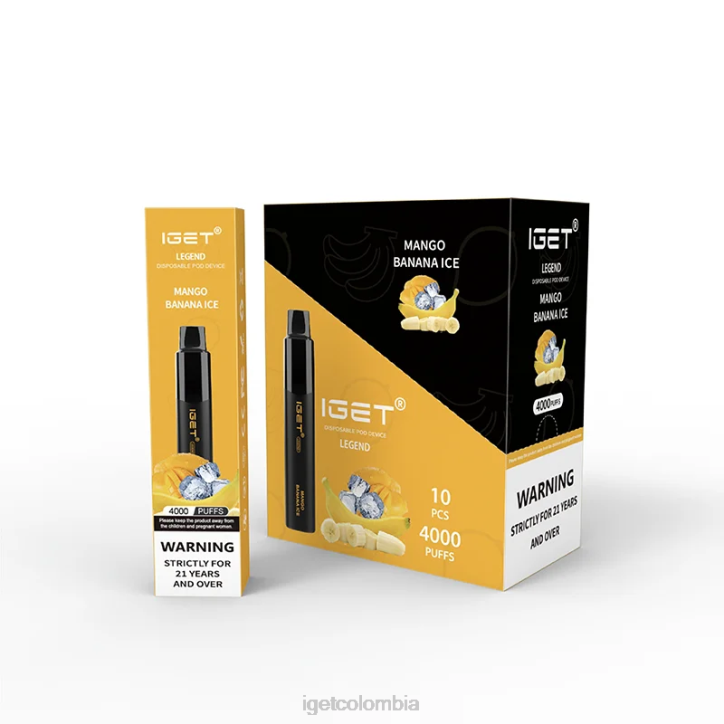 H6DP328 IGET Legend 4000 bocanadas. hielo de mango y plátano Vape Online