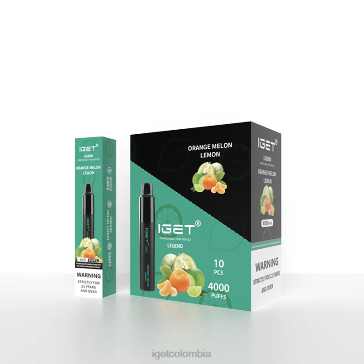H6DP335 IGET Legend 4000 bocanadas. naranja melón limón Bar