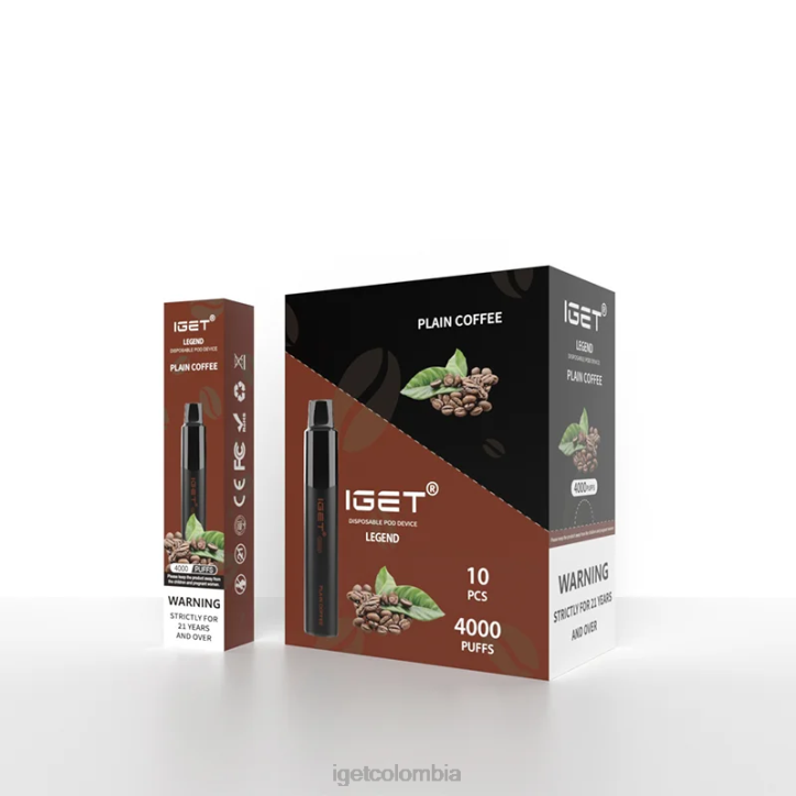 H6DP340 IGET Legend 4000 bocanadas. café simple Bar Vape Online