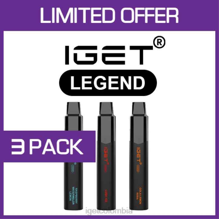 H6DP516 IGET legend - 4000 inhalaciones - paquete de 3 Colombia