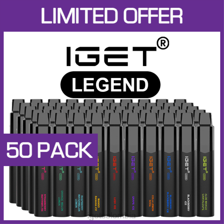 H6DP531 IGET legend - 4000 inhalaciones - paquete de 50 Vape