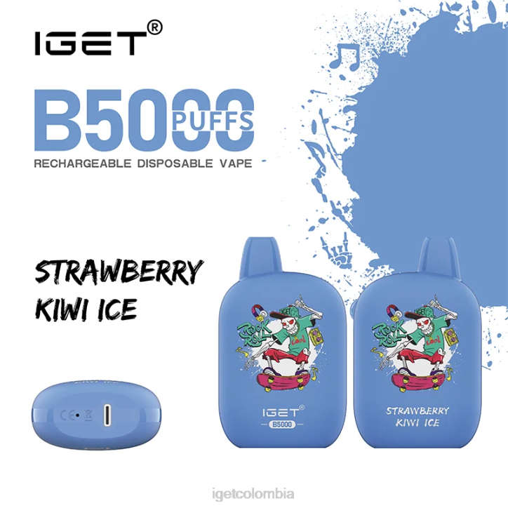 H6DP314 obtener b5000 hielo de fresa y kiwi Iget Bar