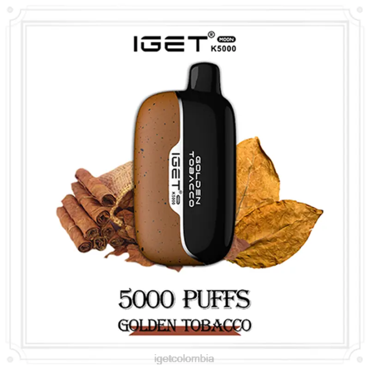 H6DP211 IGET luna 5000 inhalaciones tabaco dorado Vape