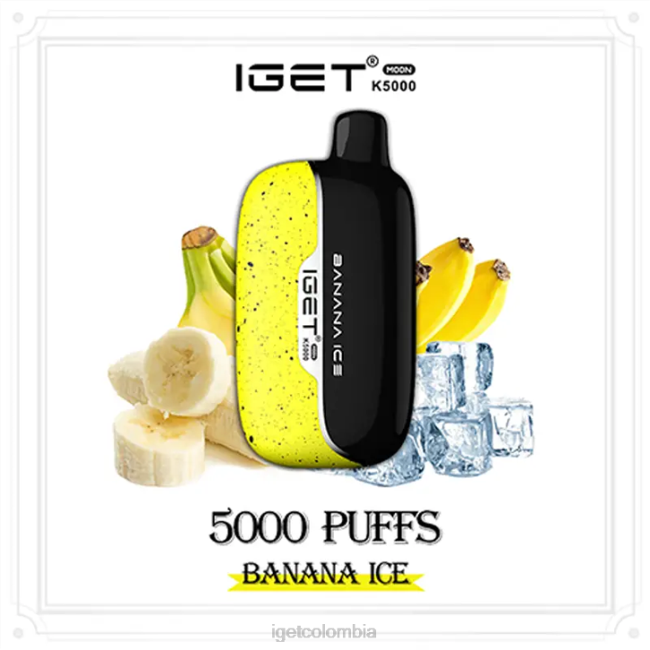 H6DP221 IGET luna 5000 inhalaciones hielo de plátano Vape