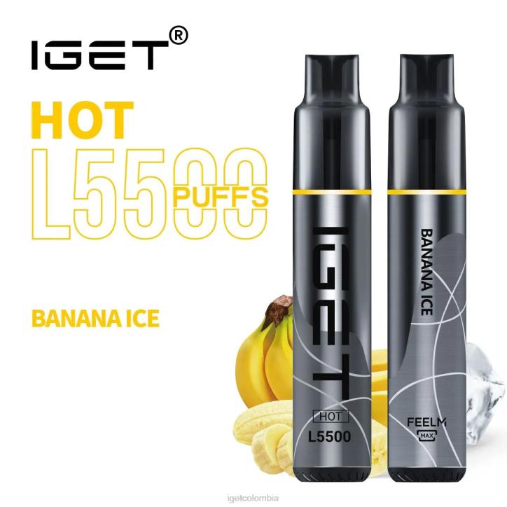H6DP467 Me calenté - 5500 inhalaciones hielo de plátano Iget Colombia