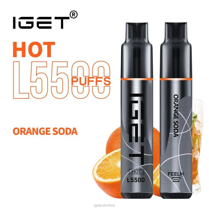 H6DP481 Me calenté - 5500 inhalaciones soda de naranja Iget Bar