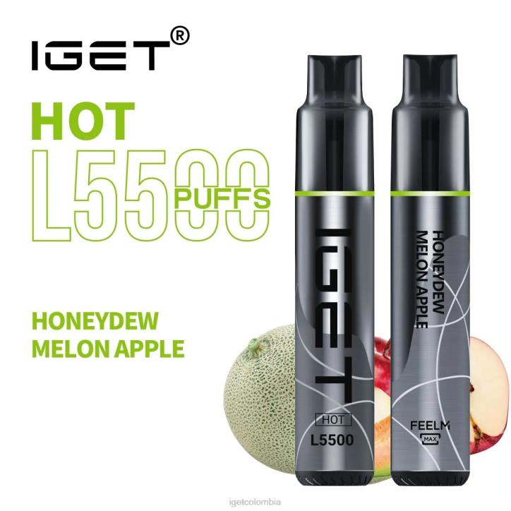 H6DP593 Me calenté - 5500 inhalaciones melón dulce manzana Iget Vape