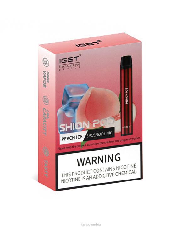 H6DP23 3 x IGET shion hielo de durazno Vape