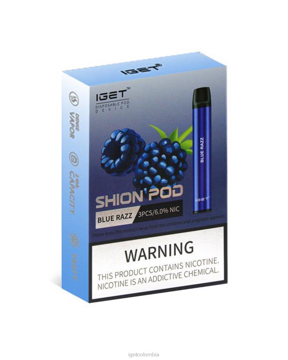 H6DP5 3 x IGET shion Razz azul Vape Online
