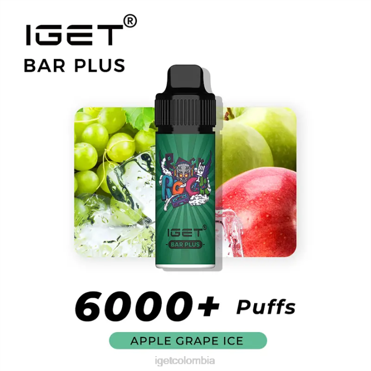 H6DP235 barra IGET plus 6000 caladas hielo de uva de manzana Bar Vape Online