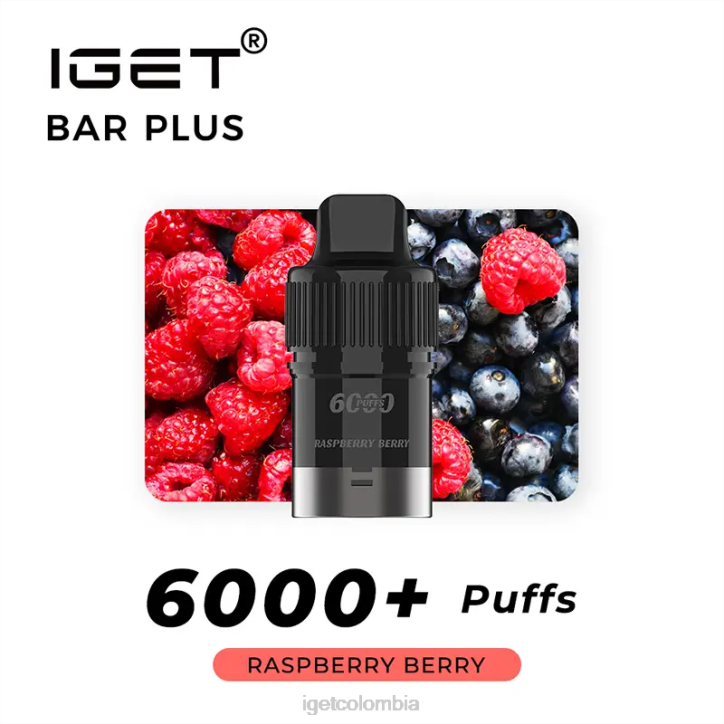 H6DP256 barra IGET plus pod 6000 inhalaciones baya de frambuesa Online