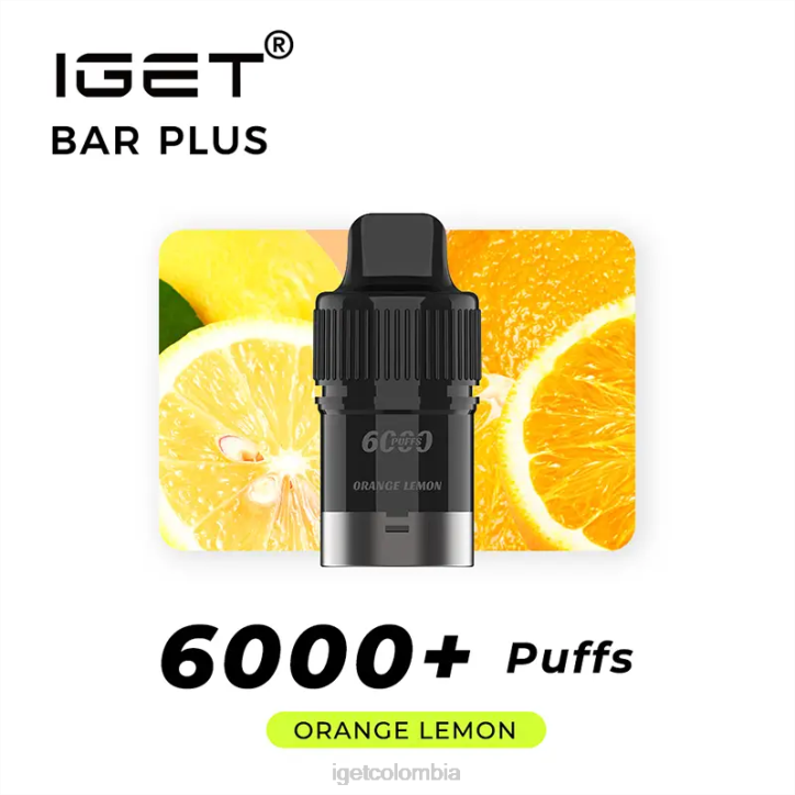 H6DP261 barra IGET plus pod 6000 inhalaciones naranja limon Vape