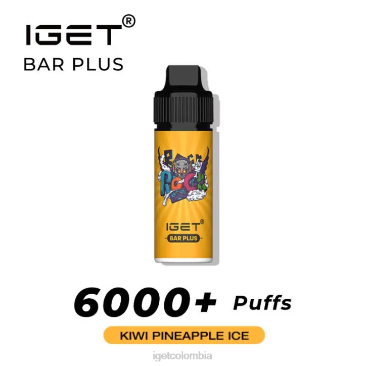 H6DP580 barra IGET plus - 6000 inhalaciones kiwi piña Vape
