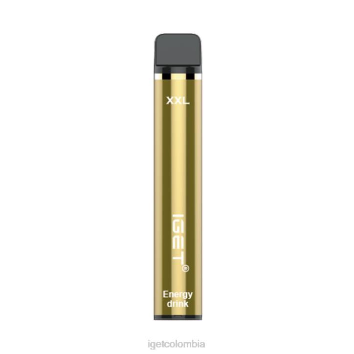 H6DP366 IGET XXL sin nicotina 1800 inhalaciones. hielo exuberante Online