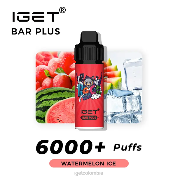 H6DP373 barra IGET sin nicotina más kit de vapeo hielo de sandia Vape Online